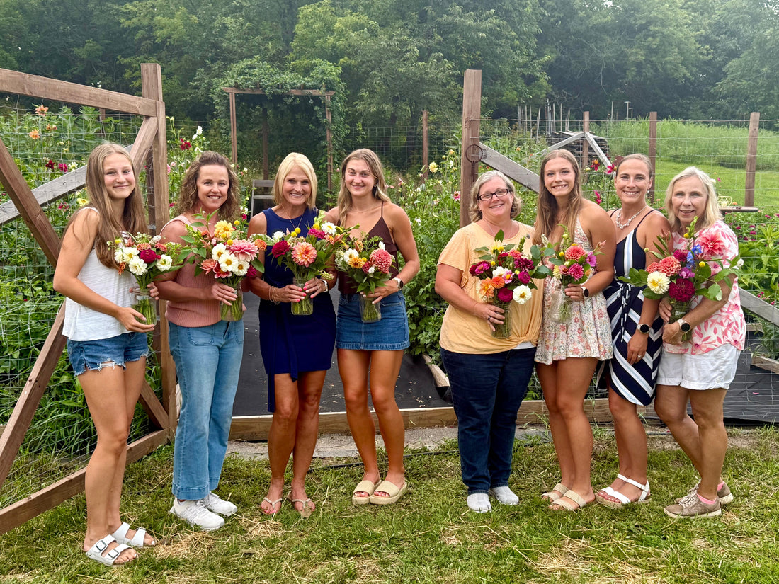 A Mother-Daughter Evening in the Flower Patch