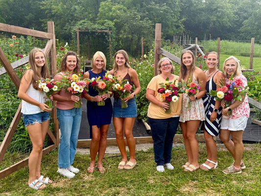 A Mother-Daughter Evening in the Flower Patch
